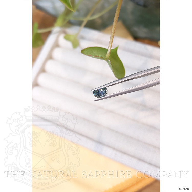 0.76 Ct. Bluish Green Sapphire from Montana