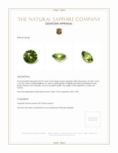 0.39 Ct. Green Sapphire from Ceylon (Sri Lanka) Appraisal