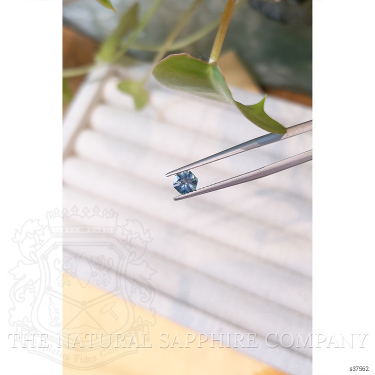 0.54 Ct. Greenish Blue Sapphire from Montana