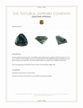 0.96 Ct. Bluish Green Sapphire from Montana Appraisal