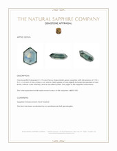 1.19 Ct. Bluish Green Sapphire from Montana Appraisal
