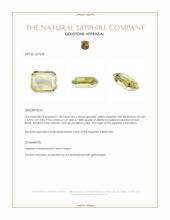 1.30 Ct. Greenish Yellow Sapphire from Montana Appraisal