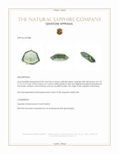0.90 Ct. Yellowish Green Sapphire from Montana Appraisal