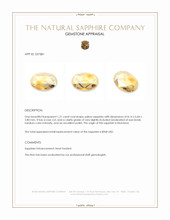 1.21 Ct. Yellow Sapphire from Montana Appraisal