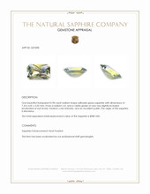 0.98 Ct. Yellowish Green Sapphire from Montana Appraisal