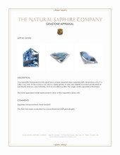 0.38 Ct. Greenish Blue Sapphire from Montana Appraisal