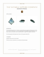 0.67 Ct. Bluish Green Sapphire from Montana Appraisal