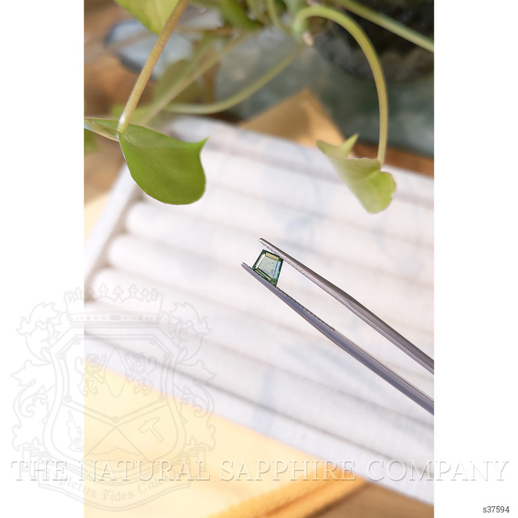 0.67 Ct. Bluish Green Sapphire from Montana