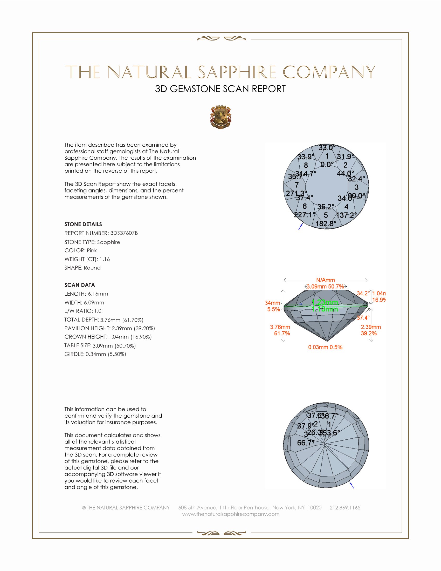 1.16 Ct. Pink Sapphire from Ceylon (Sri Lanka)