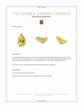 0.55 Ct. Yellow Sapphire from Montana Appraisal
