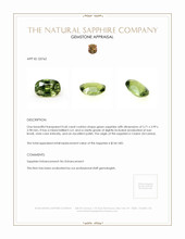 0.60 Ct. Green Sapphire from Ceylon (Sri Lanka) Appraisal