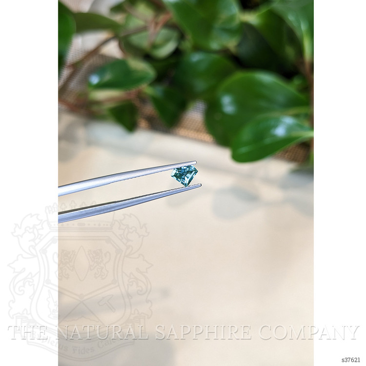 0.59 Ct. Bluish Green Sapphire from Montana