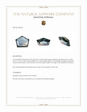 0.59 Ct. Bluish Green Sapphire from Montana Appraisal