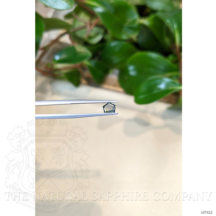0.59 Ct. Bluish Green Sapphire from Montana