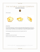 0.61 Ct. Yellow Sapphire from Montana Appraisal