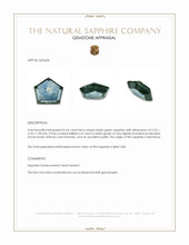 0.66 Ct. Bluish Green Sapphire from Montana Appraisal