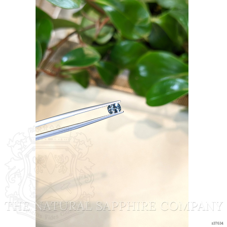 0.59 Ct. Bluish Green Sapphire from Ceylon (Sri Lanka)