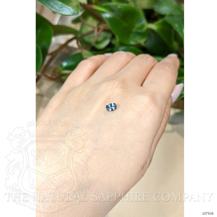 0.59 Ct. Bluish Green Sapphire from Ceylon (Sri Lanka)