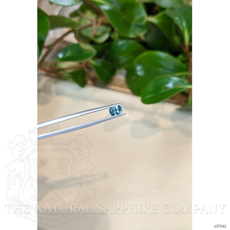 0.68 Ct. Bluish Green Sapphire from Ceylon (Sri Lanka)