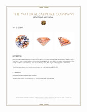 0.47 Ct. Bi Color Sapphire from Montana Appraisal