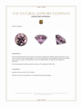 0.49 Ct. Purplish Pink Sapphire from Montana Appraisal