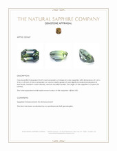 0.69 Ct. Bi Color Sapphire from Ceylon (Sri Lanka) Appraisal