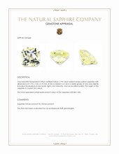 2.94 Ct. Yellow Sapphire from Ceylon (Sri Lanka) Appraisal