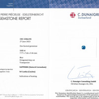 3.02 Ct. Blue Sapphire from Ceylon (Sri Lanka) Scan Report