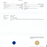 2.35 Ct. Blue Sapphire from Madagascar Scan Report