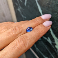 2.68 Ct. Blue Cabochon Sapphire from Ceylon (Sri Lanka) Life Style