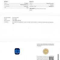5.01 Ct. Blue Sapphire from Madagascar Scan Report