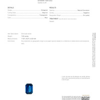 7.02 Ct. Blue Sapphire from Ceylon (Sri Lanka) Scan Report