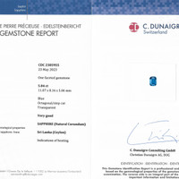 5.04 Ct. Blue Sapphire from Ceylon (Sri Lanka) Scan Report