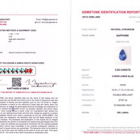 3.05 Ct. Blue Sapphire from Ceylon (Sri Lanka) Scan Report