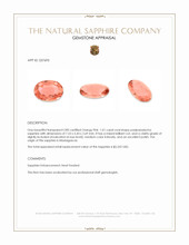 1.01 Ct. Padparadscha Sapphire from Madagascar Appraisal