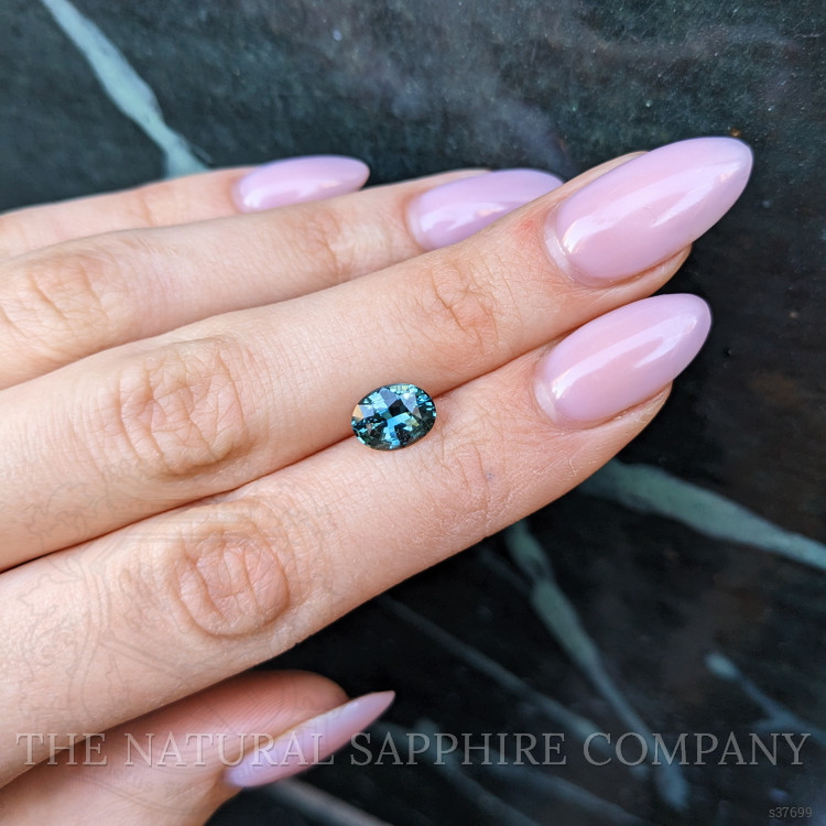 2.22 Ct. Bluish Green Sapphire from Ceylon (Sri Lanka)