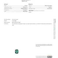 2.14 Ct. Bluish Green Sapphire from Ceylon (Sri Lanka) Scan Report