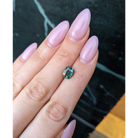 2.14 Ct. Bluish Green Sapphire from Ceylon (Sri Lanka) Life Style