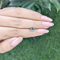 1.01 Ct. Bluish Green Sapphire from Madagascar Life Style