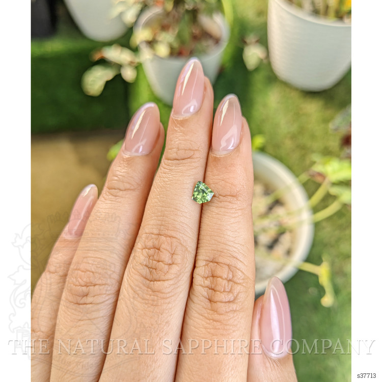 0.68 Ct. Yellowish Green Sapphire from Madagascar
