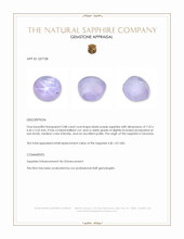 2.88 Ct. Bluish Purple Sapphire from Tanzania Appraisal