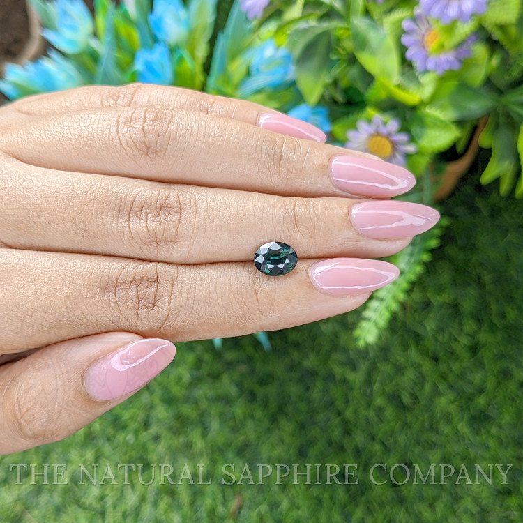 2.06 Ct. Bluish Green Sapphire from Tanzania