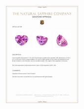 1.18 Ct. Purplish Pink Sapphire from Tanzania Appraisal
