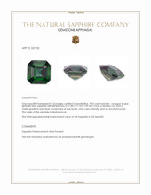 9.55 Ct. Greenish Blue Sapphire from Madagascar Appraisal