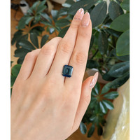 9.84 Ct. Bluish Green Sapphire from Madagascar Life Style