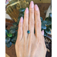 2.53 Ct. Bluish Green Sapphire from Madagascar Life Style