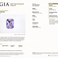 4.34 Ct. Purple Sapphire from Ceylon (Sri Lanka) Scan Report