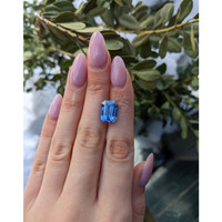 10.08 Ct. Blue Sapphire from Ceylon (Sri Lanka) Life Style