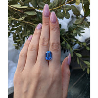 10.08 Ct. Blue Sapphire from Ceylon (Sri Lanka) Life Style