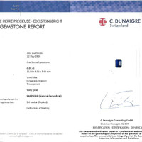 6.01 Ct. Blue Sapphire from Ceylon (Sri Lanka) Pdf